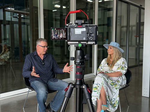 Stefanie at ES Windows with Jack Redden