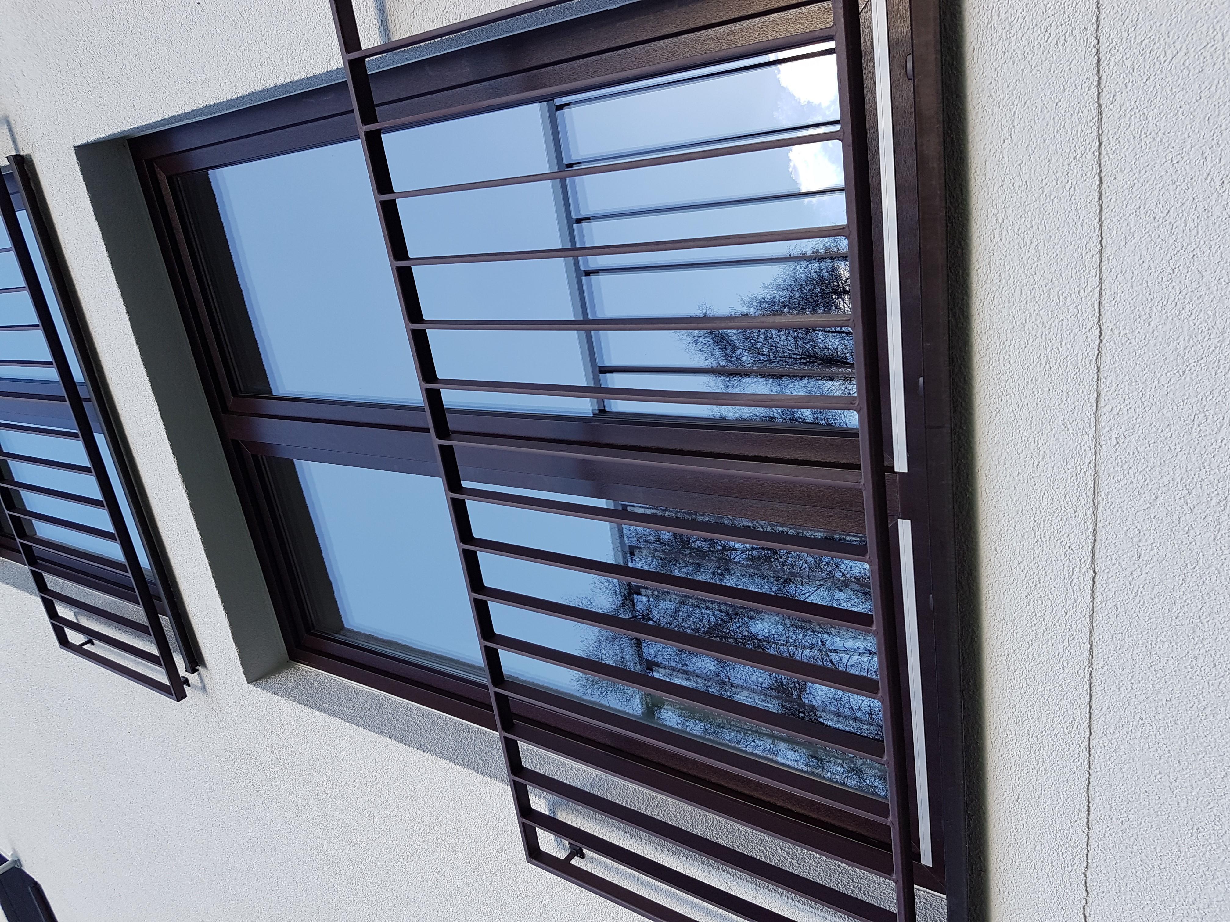 window with black laminate trim