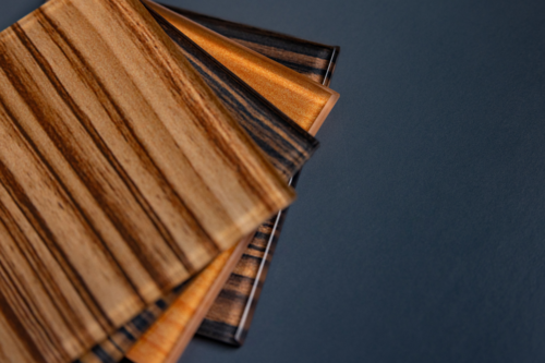 glass printed with woodgrain pattern