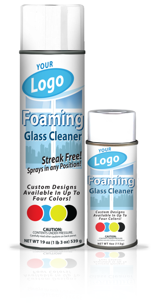 two cans of glass cleaner