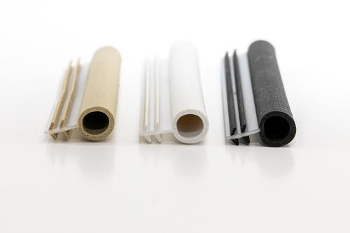 foam seals in tan, white and black